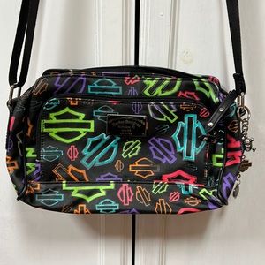Harley-Davidson black multicolor crossbody bag
